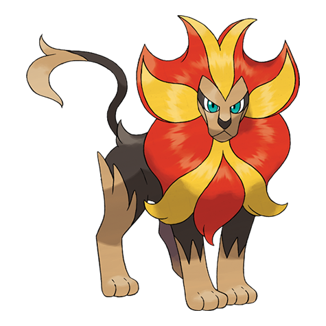 Pyroar Male official artwork